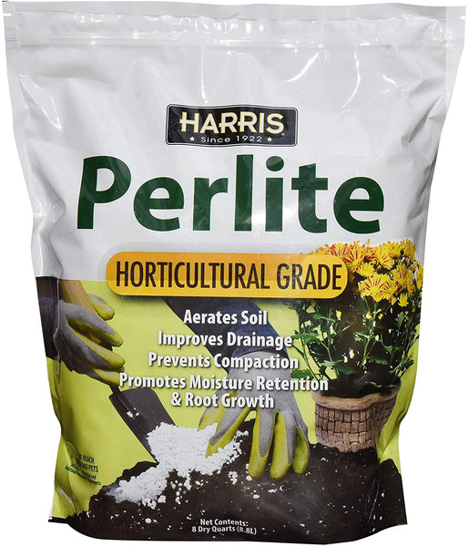 Harris Premium Horticultural Perlite for Indoor Plants and Gardening, 8qt to Promote Root Growth and Soil Health